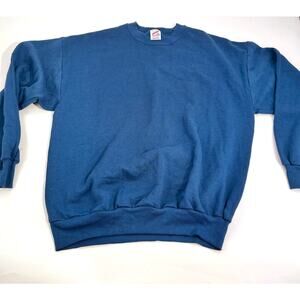 vintage Jerzees dusty blue XL cotton blend long sleeve crew neck sweatshirt